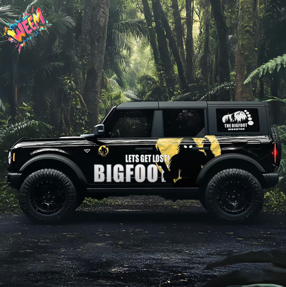 Bigfoot Forest Car Decal for Ford Bronco | Myth Creature Vinyl Wrap