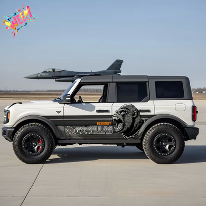 Black Gorilla Off-Road SUV Decal | Aggressive Side Graphic Kit
