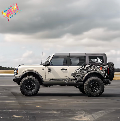 Chinese Dragon SUV Decal for Bronco | Oriental Dragon Side Graphic Wrap