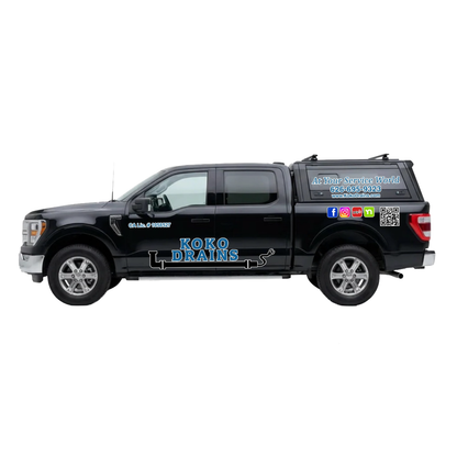 Drain Cleaning Truck Decal Kit | Plumbing Service Pickup Wrap