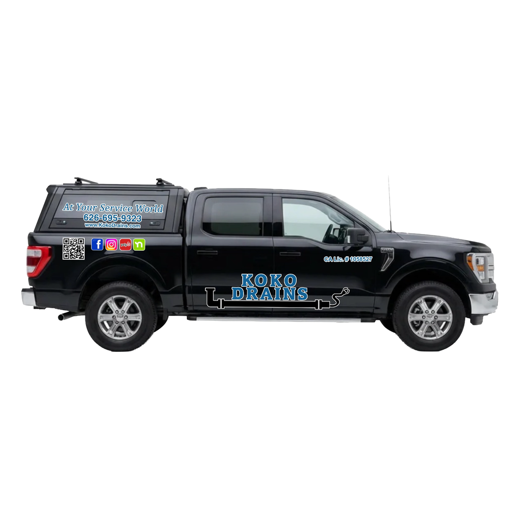 Drain Cleaning Truck Decal Kit | Plumbing Service Pickup Wrap