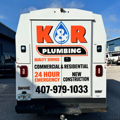 Emergency Plumbing Service Van Wrap | Bold Business Logo Vinyl Decal