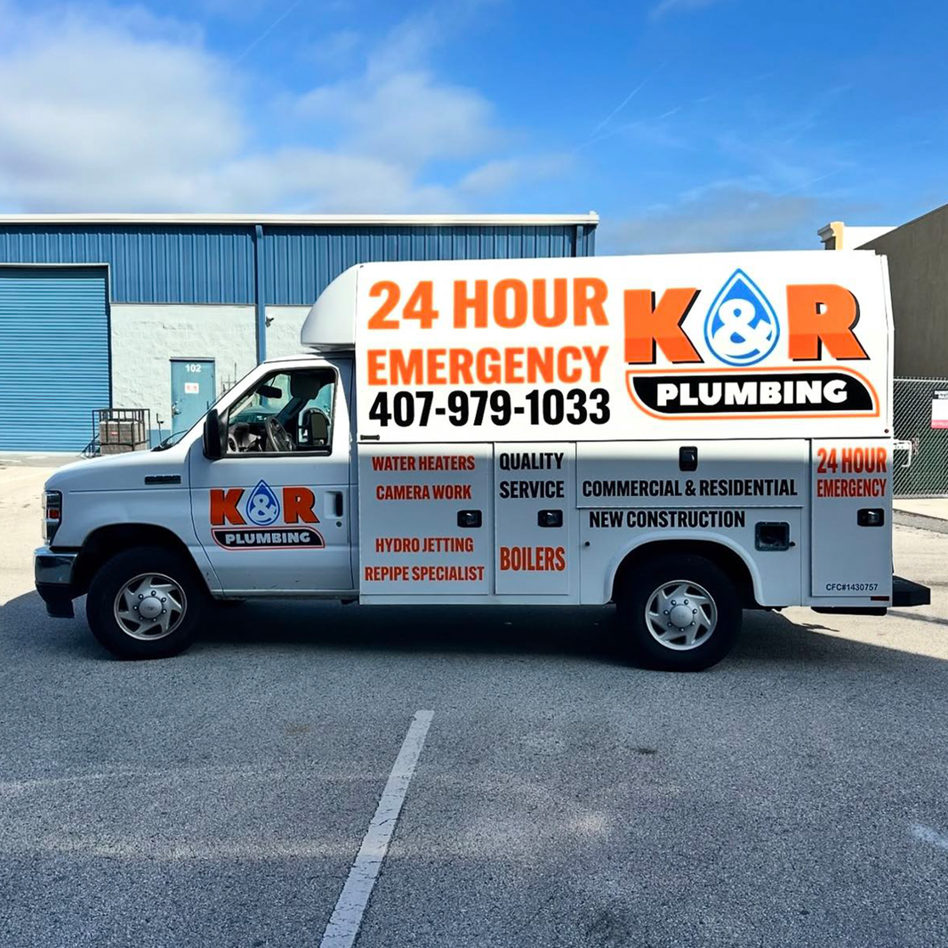 Emergency Plumbing Service Van Wrap | Bold Business Logo Vinyl Decal