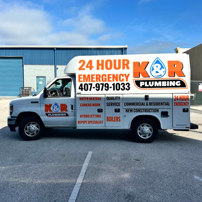 Emergency Plumbing Service Van Wrap | Bold Business Logo Vinyl Decal