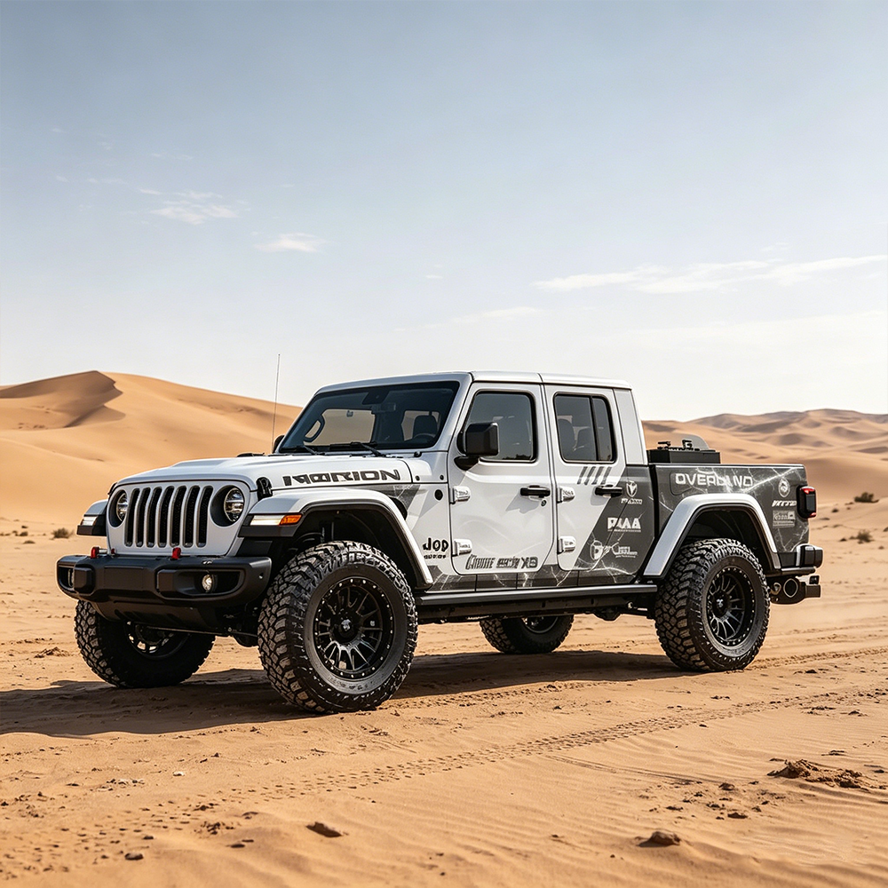 Airfield Performance Stripe Decal for Jeep Gladiator | Modern Sport Vinyl Wrap