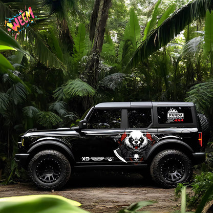 War Panda Off-Road SUV Decal | Skull Battle Style Side Graphic