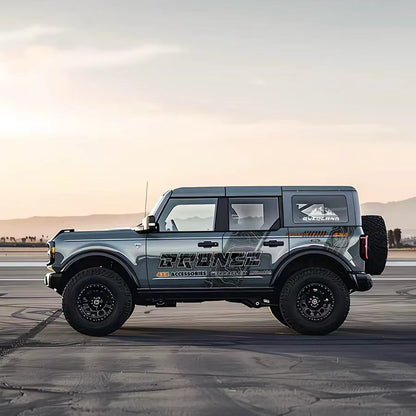 Topo Overland SUV Decal – Terrain Map Off-Road Side Vinyl Wrap for Jeep Bronco 4x4