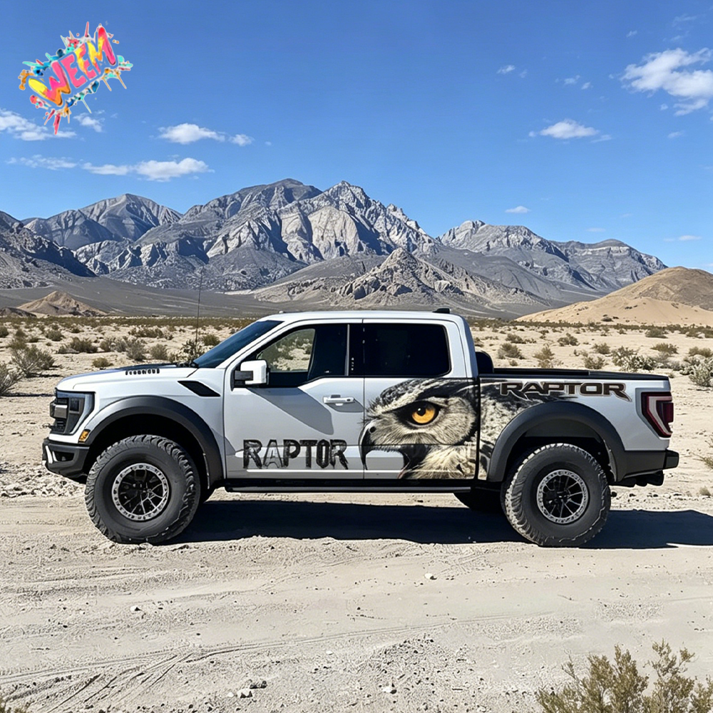 Owl Raptor Truck Decal for Ford Raptor | Predator Vision Vinyl Wrap