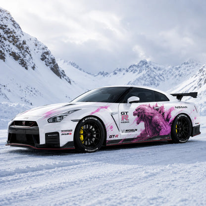 Kaiju Monster Car Decal for Nissan GT-R | Anime Godzilla Style Racing Wrap