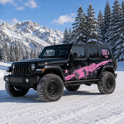 Pink Skateboard SUV Decal | Street Style Side Stripe Wrap