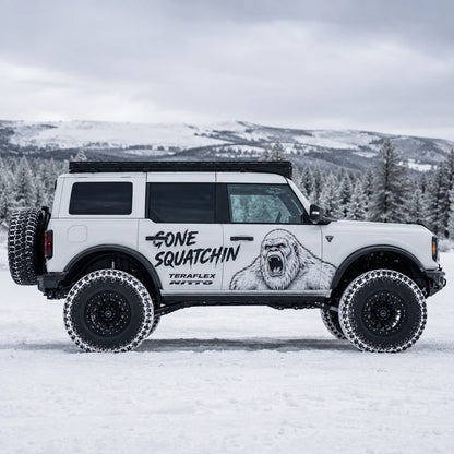 Arctic Wolf SUV Decal Wrap for Jeep Wrangler | Roaring Predator Off-Road Side Graphics