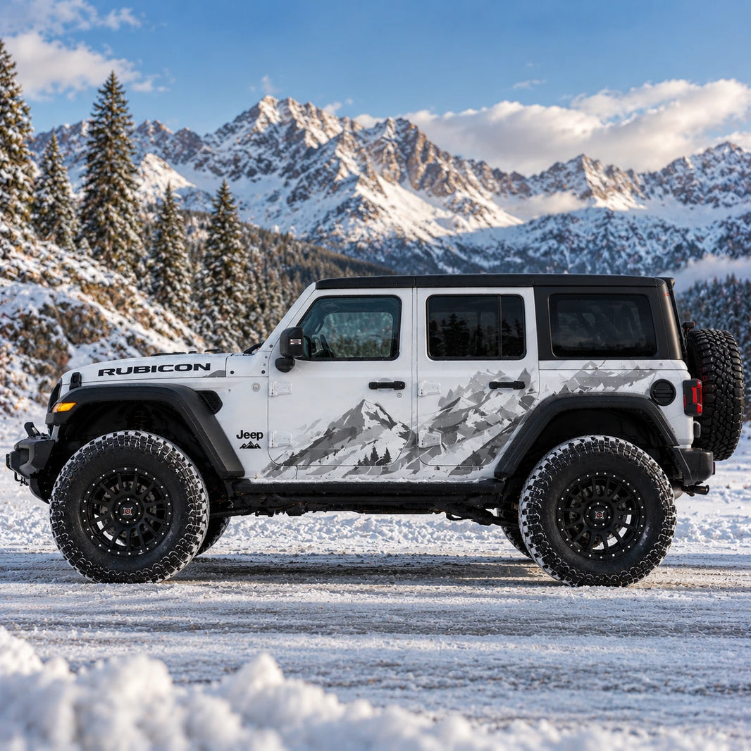 Geometric Triangle SUV Decal for Jeep Wrangler | Abstract Shatter Off-Road Side Wrap