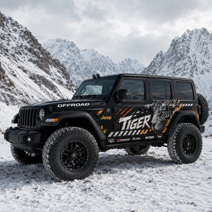 Diagonal Off-Road Stripe SUV Decal for Jeep Wrangler | Graphic Overland Side Vinyl Wrap