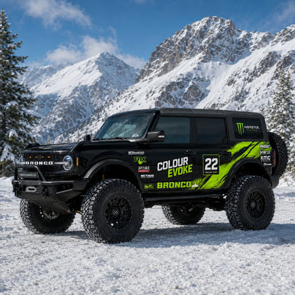 Neon Green Racing Stripe SUV Decal | Performance Side Graphic Kit