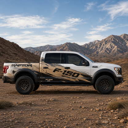 Desert Dust Truck Decal for Ford F-150 | Off-Road Racing Side Vinyl Wrap
