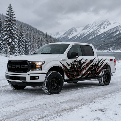 Bear Claw Truck Decal for Ford F-150 | Aggressive Animal Side Vinyl Wrap