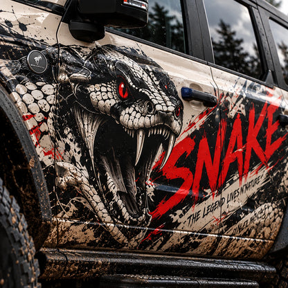 Viper Snake SUV Decal Wrap for Jeep Wrangler | Aggressive Predator Off-Road Side Graphics