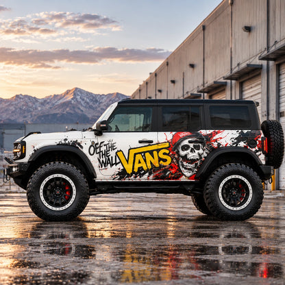 Street Graffiti SUV Decal Wrap for Jeep Wrangler | Skate Style Cartoon Overland Side Graphics