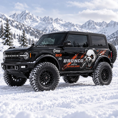 Angry Panda SUV Decal | Off-Road Cartoon Animal Side Graphic Vinyl Wrap Kit