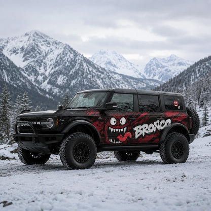 Graffiti Monster Car Decal for Ford Bronco | Comic Style Street Art Vinyl Wrap
