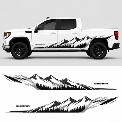 Mountain Bear Truck Decal for GMC Sierra 1500 | Wilderness Side Vinyl Wrap