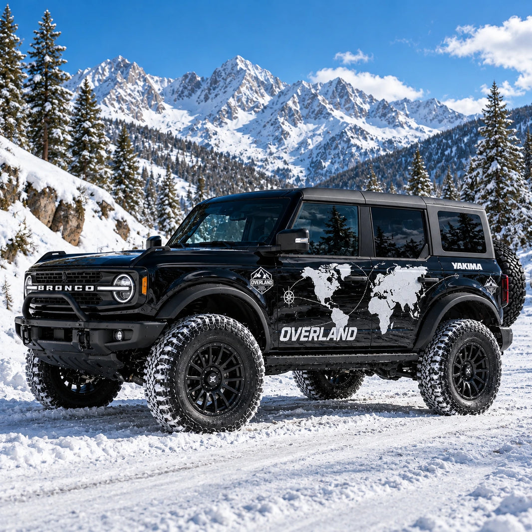 World Map SUV Decal | Overland Travel Side Graphic Vinyl Wrap Kit