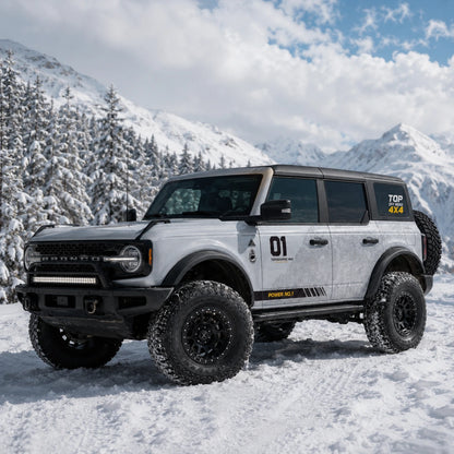 Minimal Topographic SUV Decal | Clean Contour Line Off-Road Side Vinyl Wrap for Jeep Bronco