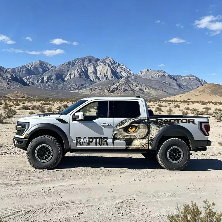 Owl Raptor Truck Decal for Ford Raptor – Predator Vision Vinyl Wrap Design