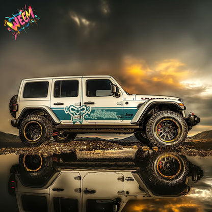 Monkey Stripe SUV Decal for Wrangler | Minimal Animal Side Graphic Wrap