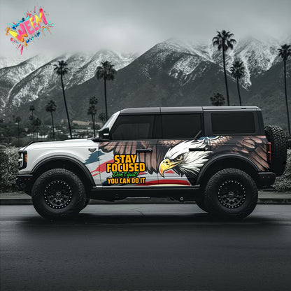 Eagle Motivational SUV Decal | Bold Off-Road Side Vinyl Wrap