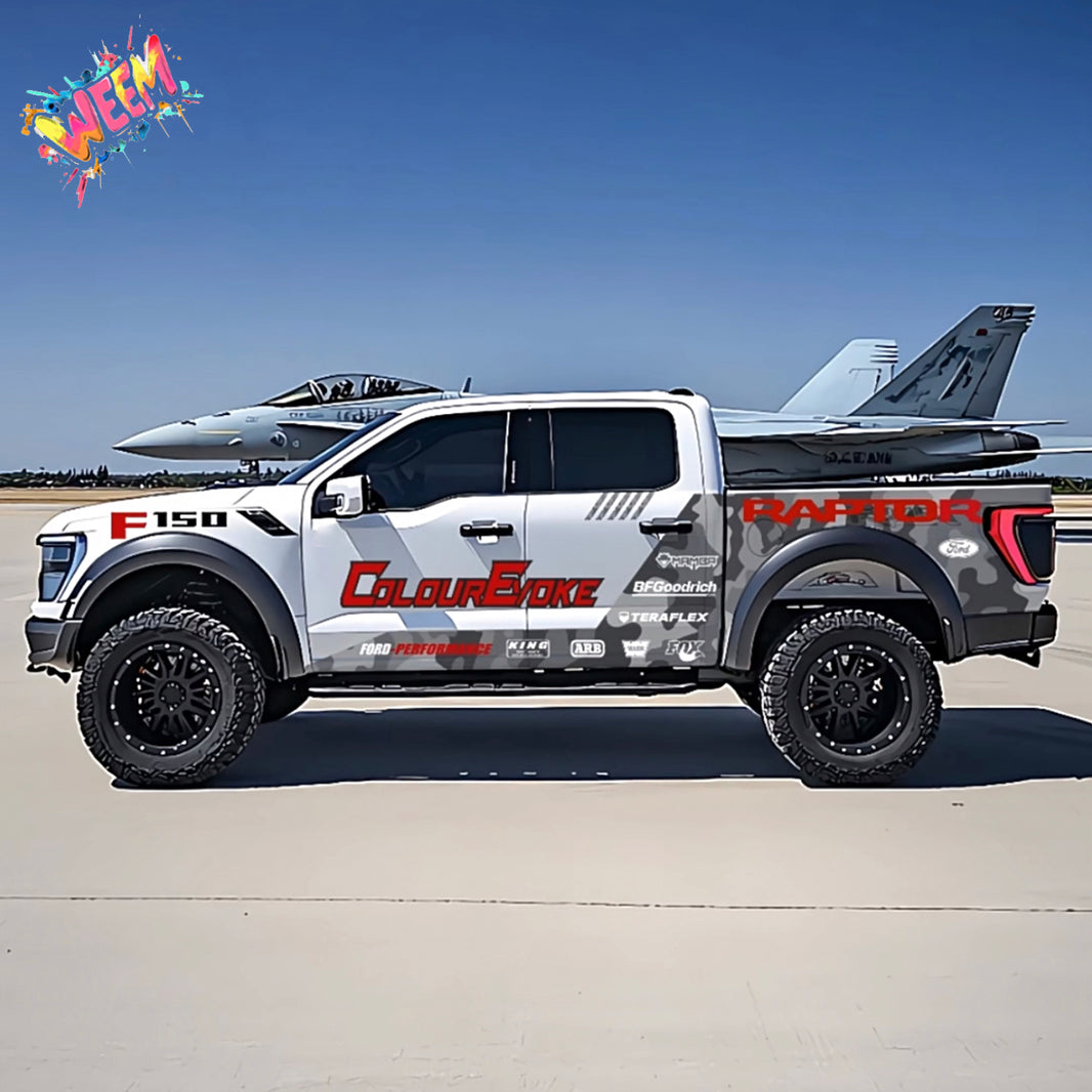 Cloud Strike Performance Car Decal for Ford Raptor | Racing Stripe Vinyl Wrap