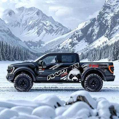 Snow Wolf Car Decal for Ford Raptor – Winter Animal Vinyl Wrap Design