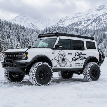 Arctic Wolf SUV Decal Wrap for Jeep Wrangler | Roaring Predator Off-Road Side Graphics
