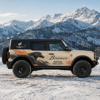Wild Horse SUV Decal | Running Stallion Side Wrap Graphic