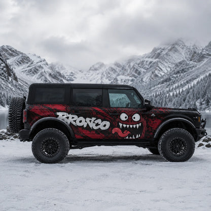 Graffiti Monster Car Decal for Ford Bronco | Comic Style Street Art Vinyl Wrap