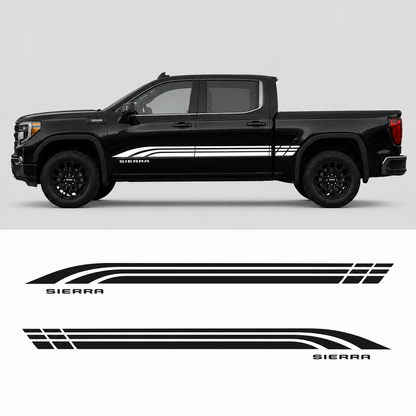 Sierra Triple Stripe Truck Decal for GMC Sierra 1500 | Sport Side Vinyl Wrap