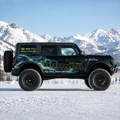 Contour Topographic Line SUV Decal | Abstract Terrain Side Wrap