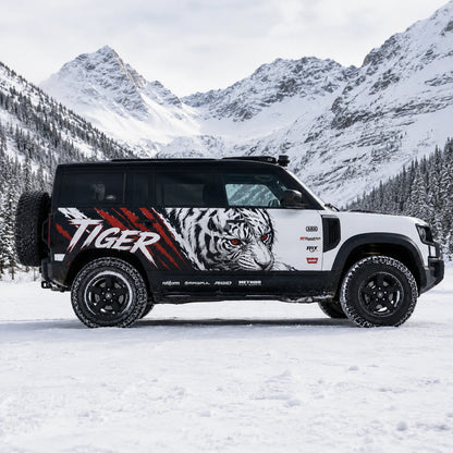 Bold Tiger Head SUV Decal for Bronco | Aggressive Animal Side Graphic Wrap