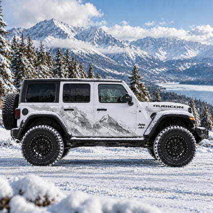 Geometric Triangle SUV Decal for Jeep Wrangler | Abstract Shatter Off-Road Side Wrap