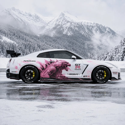 Kaiju Monster Car Decal for Nissan GT-R | Anime Godzilla Style Racing Wrap