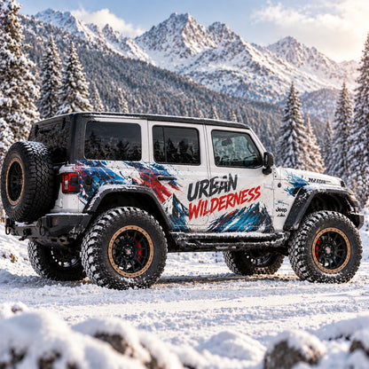 Retro Stripe SUV Decal for Jeep Wrangler | Urban Wilderness Side Graphic Wrap