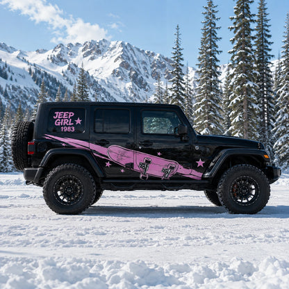 Pink Skateboard SUV Decal | Street Style Side Stripe Wrap