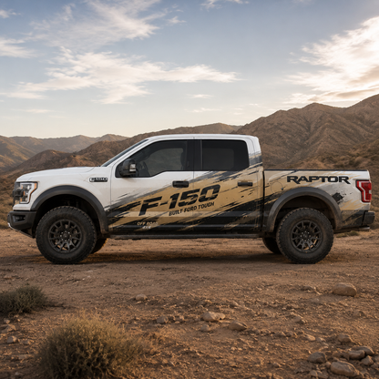 Desert Dust Truck Decal for Ford F-150 | Off-Road Racing Side Vinyl Wrap
