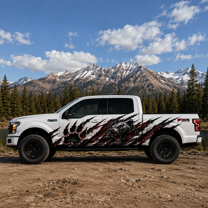 Bear Claw Truck Decal for Ford F-150 | Aggressive Animal Side Vinyl Wrap