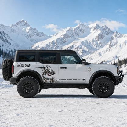 Tactical Rabbit Car Decal for Ford Bronco | Combat Bunny Off-Road Vinyl Wrap