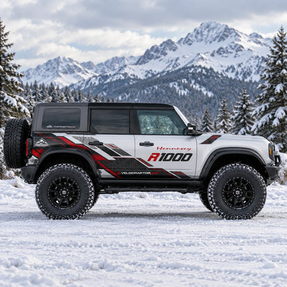 R1000 Performance Stripe SUV Decal for Bronco | Racing Style Side Graphic Wrap