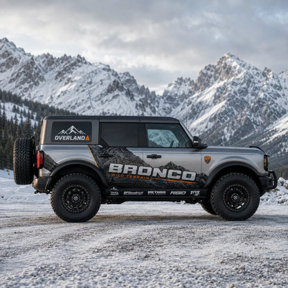 Topo Overland SUV Decal | Terrain Map Off-Road Side Vinyl Wrap for Jeep Bronco 4x4