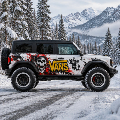 Street Graffiti SUV Decal Wrap for Jeep Wrangler | Skate Style Cartoon Overland Side Graphics