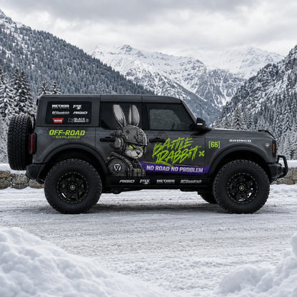 Neon Rabbit SUV Decal | Street Racing Style Side Graphic