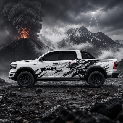 Savage Wolf Truck Decal for RAM 1500 | Aggressive Predator Side Graphics
